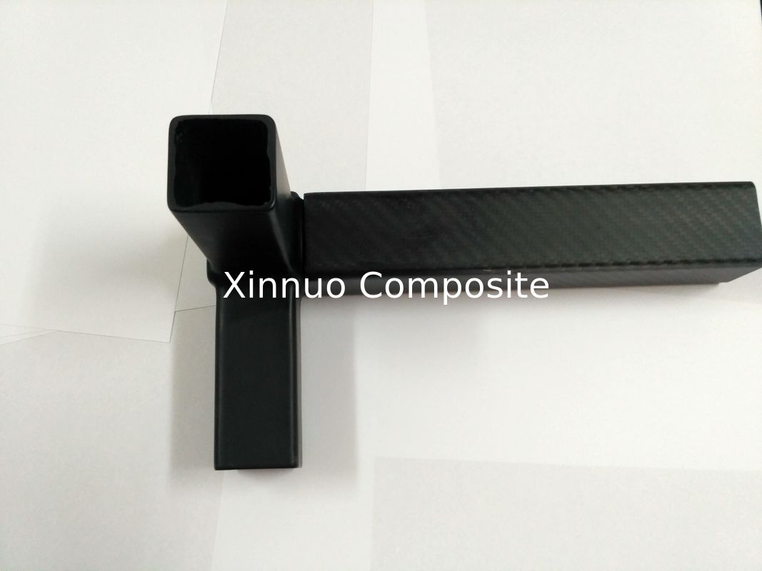 2 Way 3 Way Cross Way Four Way Square Carbon Fiber Tube Connectors Joints With Carbon Rectangular Square Tube