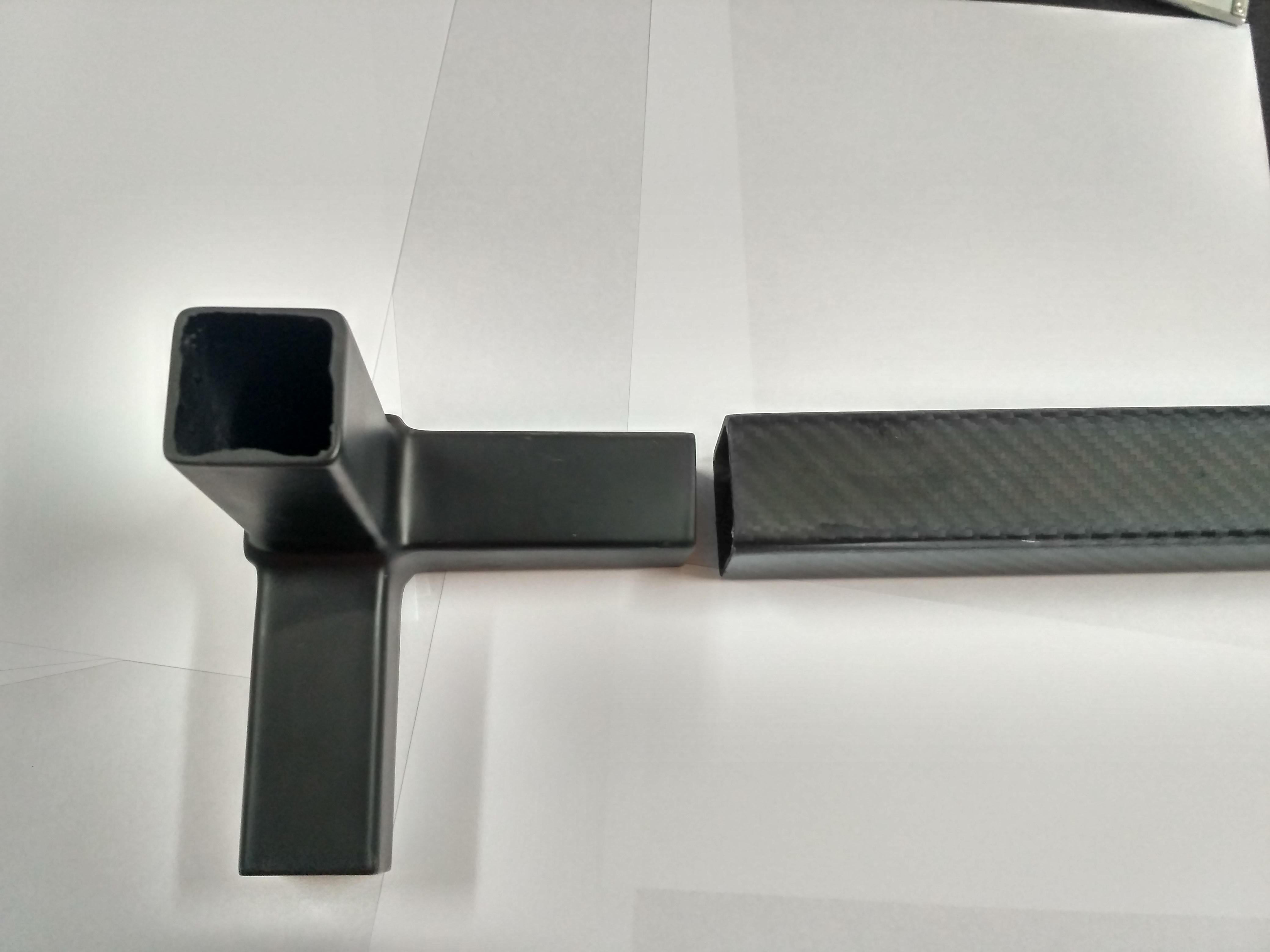 2 way 3 way cross way fourway square carbon fiber tube connectors
