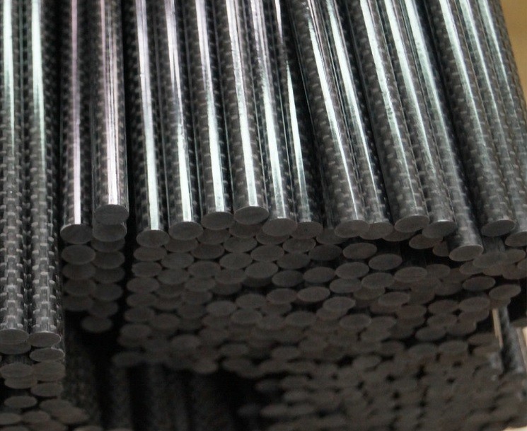 640mm diameter pultruded carbon fiber solid rod with 3K plain/twill
