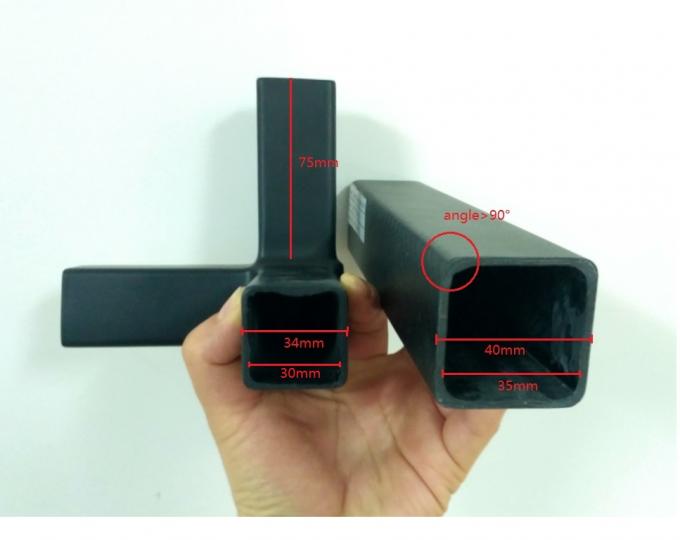 2 way 3 way cross way fourway square carbon fiber tube connectors