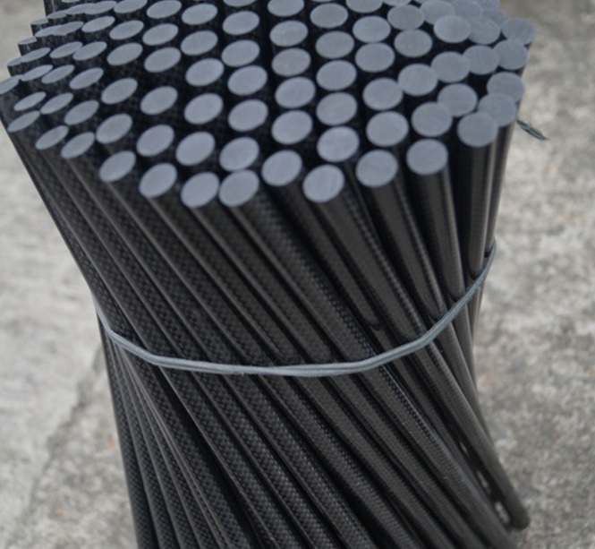 640mm diameter pultruded carbon fiber solid rod with 3K plain/twill