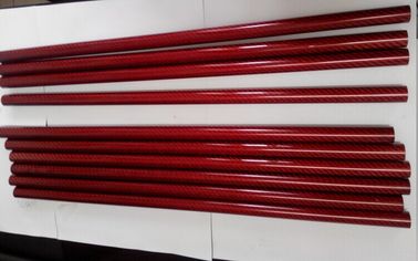 red  color 12mm colorful carbon fiber tubes  with good looking appearance