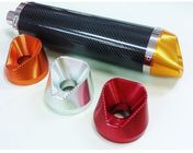 carbon fiber exhaust cover pipe muffler tube  silencer cover with 3K twill weave