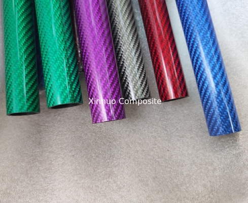 25mm red carbon fibre tube colorful carbon fibre tubing