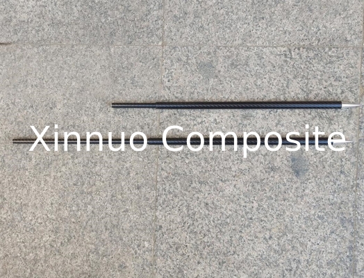 high stiffness telescopic carbon fiber tubes with metal tip/point at end
