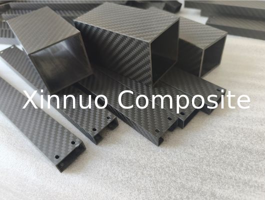 high strength 3K twill rectangle carbon fiber tube  made in China