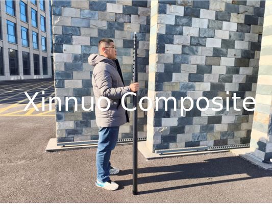 18m 60ft length high stiffness carbon fiber telescopic pole made in China
