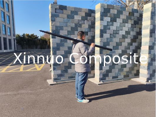 18m 60ft length high stiffness carbon fiber telescopic pole made in China