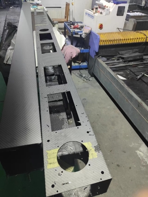 square carbon fiber tube with CNC maching service drill holes