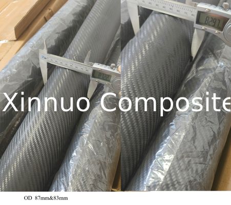 2000mm Length 3K 2X2 Twill Weave Carbon Fiber Tubes with high strength
