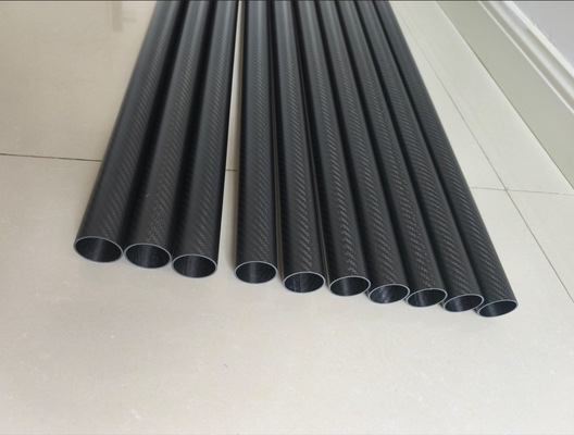 3K  2X2  twill weave matte painting round carbon fiber tube manufactures
