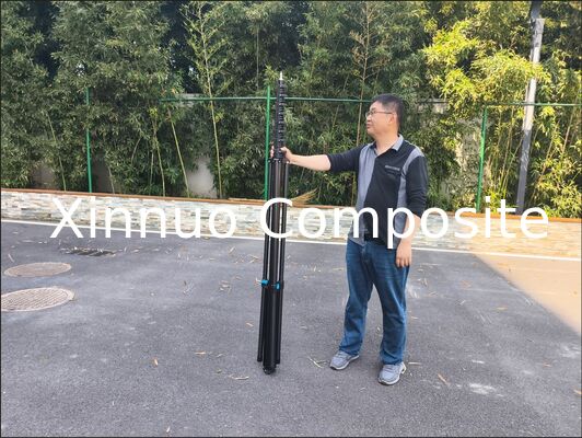 Portable heavy duty tripod stand telescopic carbon fiber mast