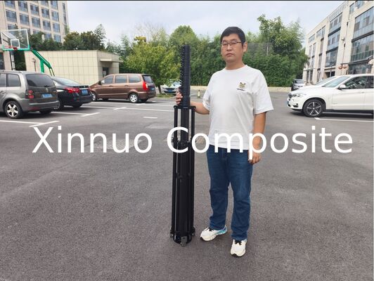 Portable heavy duty tripod stand telescopic carbon fiber mast