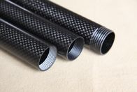 Internal/outer screw thread  CNC 3k carbon fiber tube with accessory from China factory