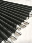 Aluminum joint connect 3K twill carbon fiber tube tubing tubes with aluminum thread for wire and cable protection sleeve