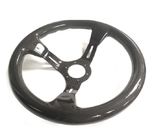 Good looking 3K Plain high glossy carbon fiber  car vehicle Steering Wheel with  round shape can be customized