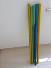 1118mm long high temperature 150/180℃ green/blue/red color filament wind glass fiber tubes for battery protect shell
