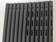 carbon fiber pipe in carbon fiber fabric  carbon fibre tube with CNC Cutting punching  slotting carbon  rod