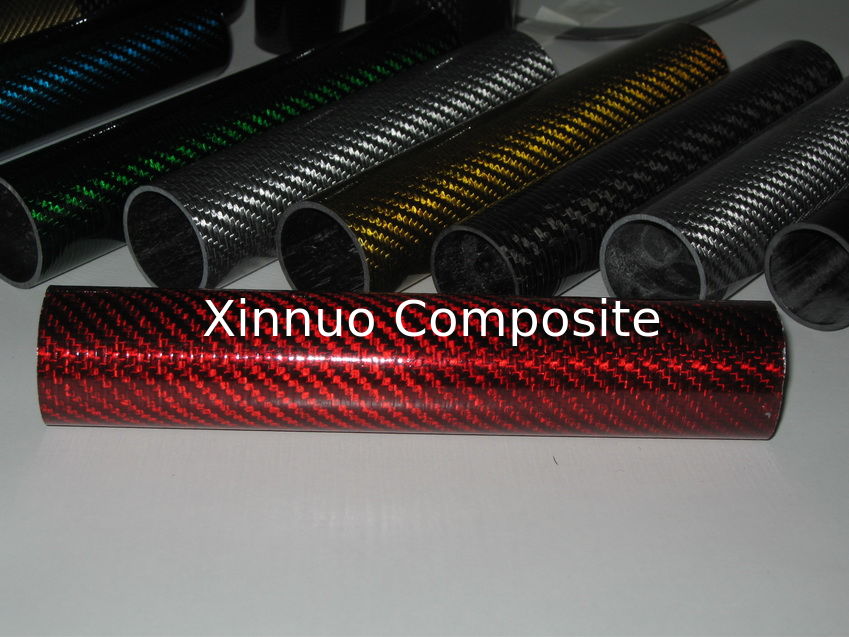 colorful glass fiber mixed  hybrid carbon fiber pipe/tube for   Decorating