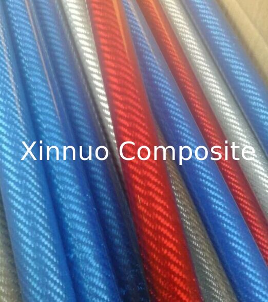 16mm Colorful glass fiber tube FRP CRFP tube pole  glass fiber round tube