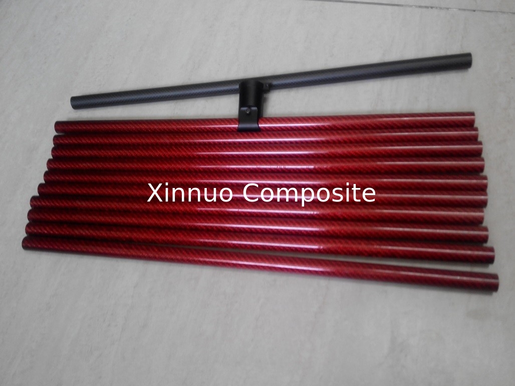 25mm red carbon fibre tube colorful carbon fibre tubing