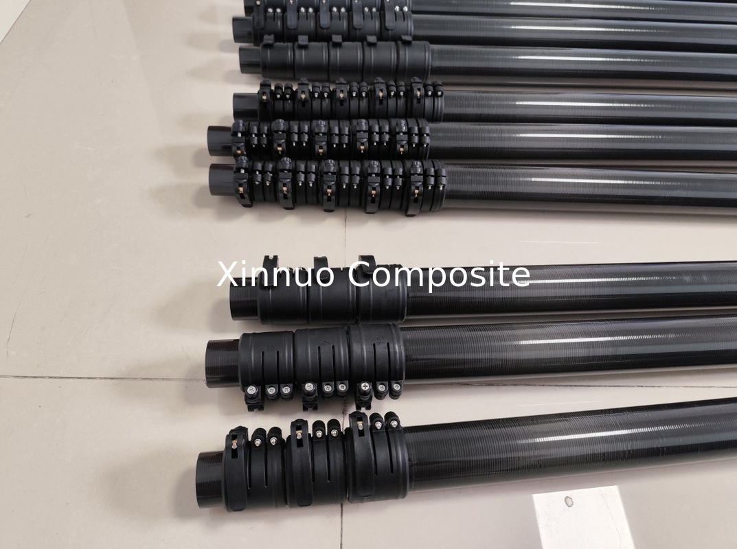 XN 18ft 20ft 25ft 30ft 35ft 40ft 50ft 60 ft carbon fiber extension rod for rescue pole carbon fiber telescopic pole