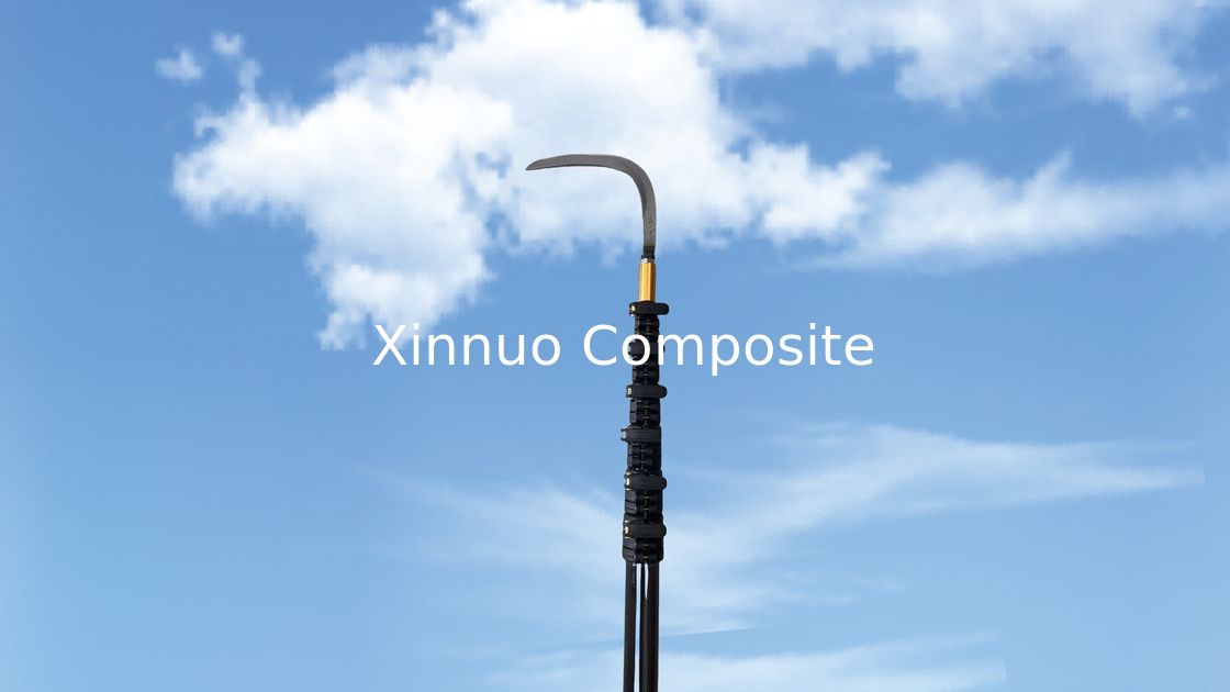 long reach 55ft 60ft carbon fiber telescopic pole for oil palm/ coconut harvesting pole