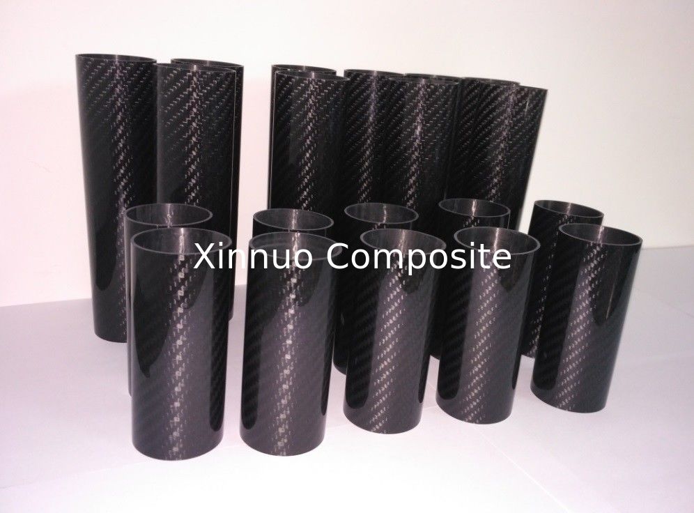 Carbon fiber cylinder tube composite tube made by carbon fiber fabric inside bright like a mirror