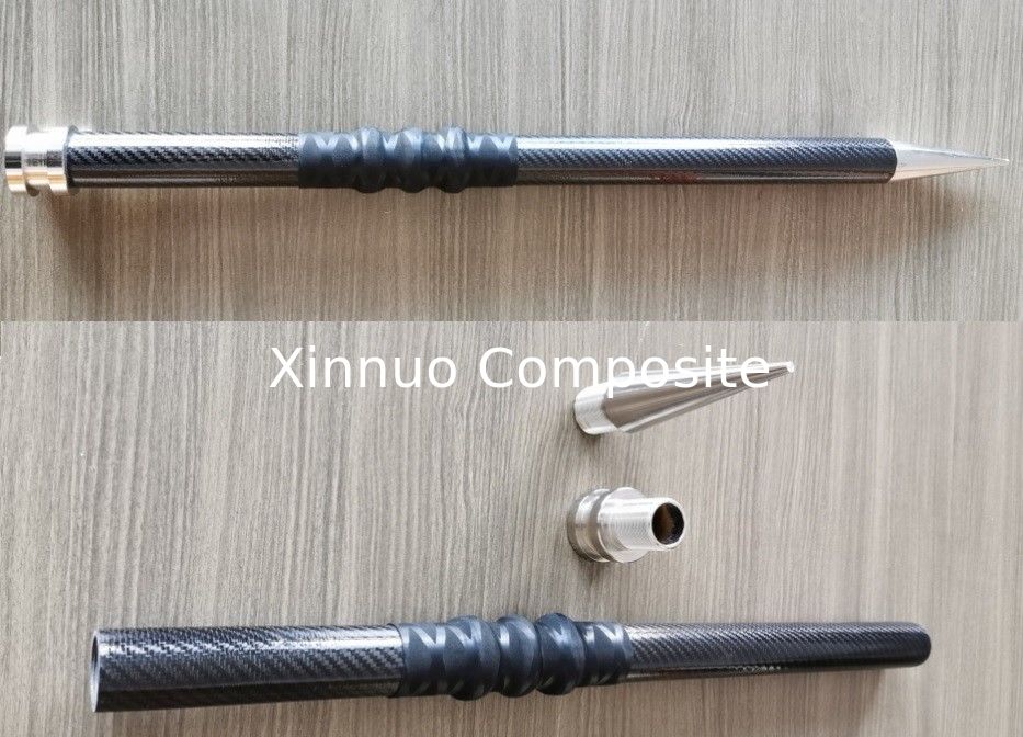 Carbon fiber shaft tubes with thread metal heads for pile driving Fire Hydrant support pole