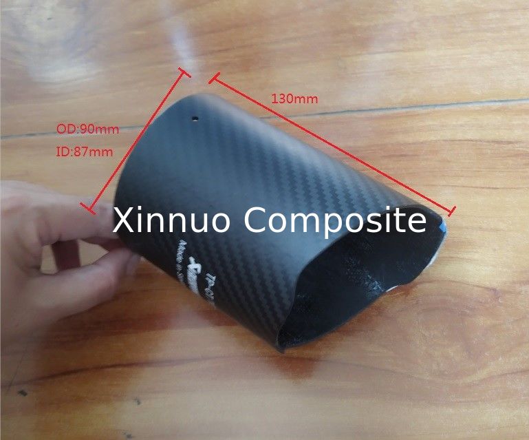 XN Car Matte black color Carbon Fiber Exhaust Tip Cover 3.5" inch Outlet