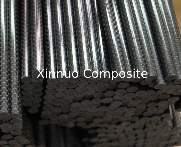 6~40mm diameter  pultruded  carbon fiber solid rod  with 3K plain/twill surface pultrusion carbon rod