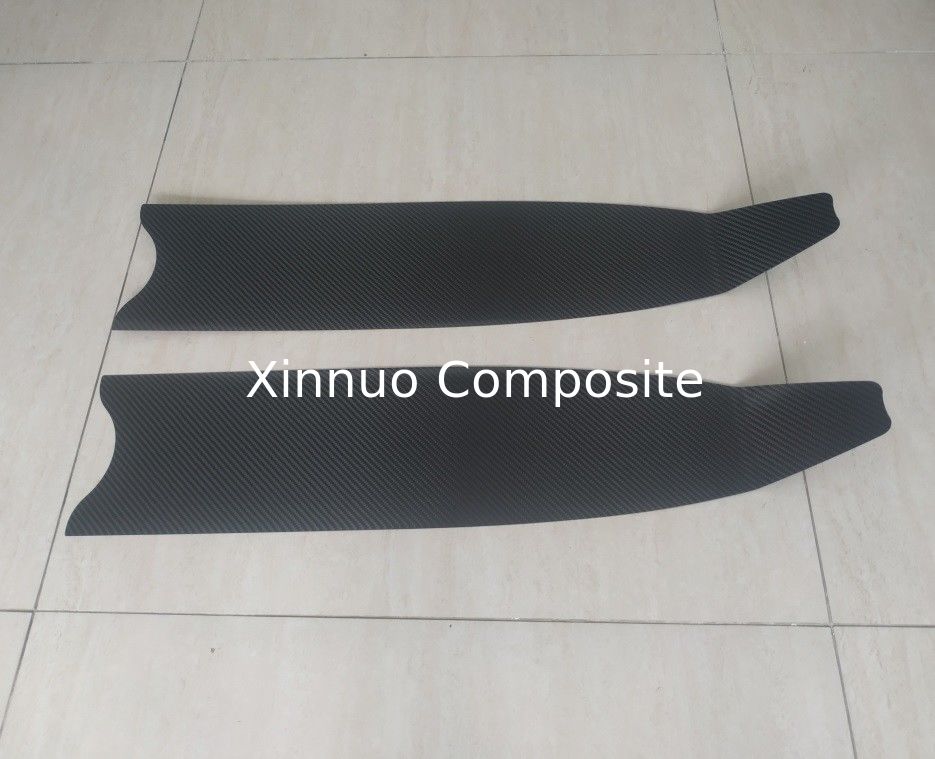 Pure carbon fiber  freedive fins blade carbon freediving fins blade with 3K twill weave and fishing tail