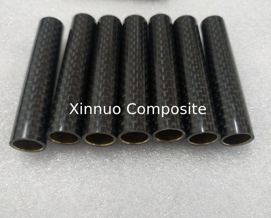 61 mm length 3K plain glossy Carbon fiber with a brass tube/copper tube inside