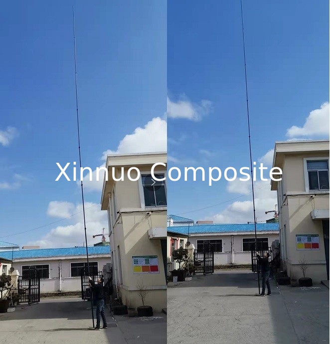 15 m 50ft high stiff carbon fiber telescopic camera mast pole window cleaning rod