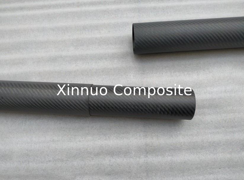 65mm  inner dimater 3K twill 3*2 sanded carbon fiber tube with inner tube for construction application