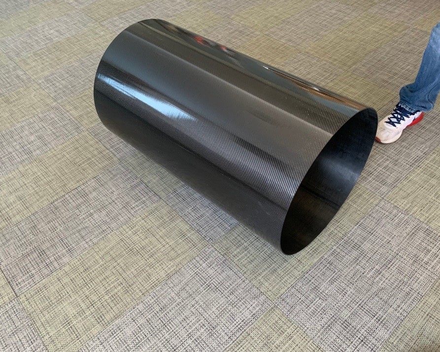 Φ500 mm large diameter nature surface carbon fiber tube for house of