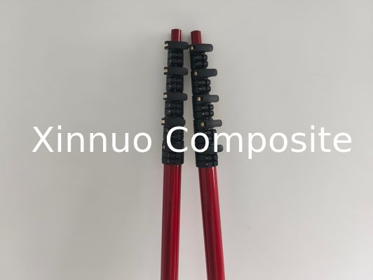 2025 high stiffness red carbon fiber telescoping pole made in China