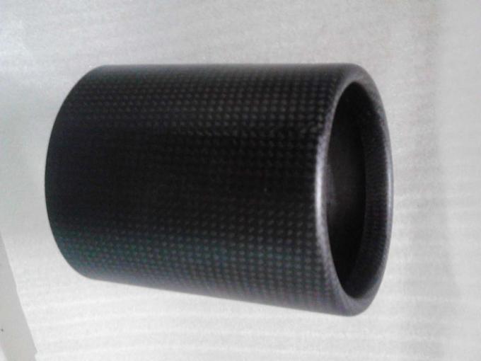 Prepreg  carbon fiber exhaust pipe tube  round  Rolled Edge Angle Cut  for  Porsche exhaust tip